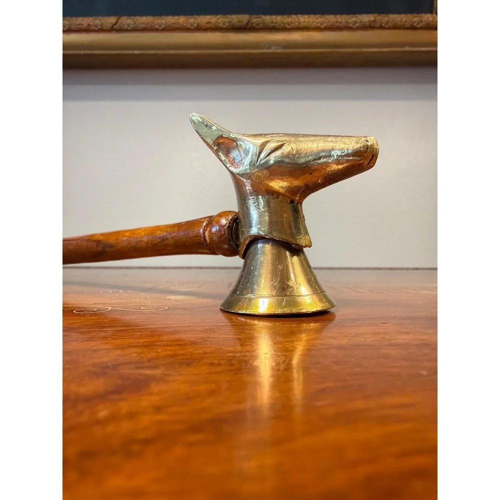 Vintage Brass Deer Candle Snuffer